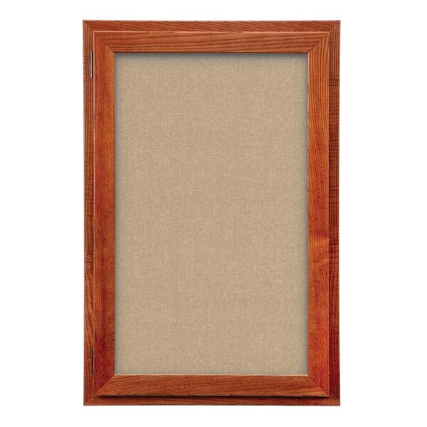 United Visual Products Outdoor Enclosed Combo Board, 42"x32", Satin Frame/Blue & Rubber UVCB4232OD-BLUE-RUBBER - main